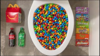 M&amp;M&#39;s, McDonald&#39;s, Skittles and Pepsi in the Hole with Orbeez, Popular Sodas &amp; Mentos