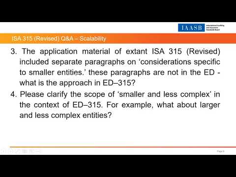 2018 10 03 07 05 ISA 315 Revised Exposure Draft   Q A Session