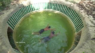 Survival Skill Build The Most Water Slide Swimming And Underground House