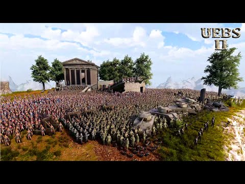 10,000 RANGED SOLDIERS GUARD OLYMPUS TEMPLE FROM 1,000,000 ORCS | Ultimate Epic Battle Simulator 2