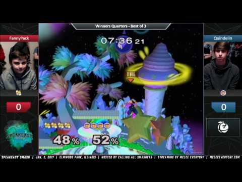 Speakeasy Smash [1/3/17] - Quindelin (Ice Climbers) vs. FannyPack (Fox) - SSBM - Winners Quarters