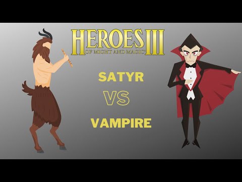 Heroes 3 - 7000 Satyrs VS 7000 Vampires