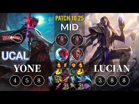 KT Ucal Yone vs Lucian Mid - KR Patch 10.25