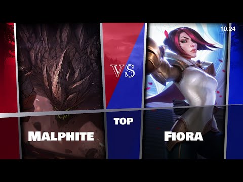 Malphite TOP NA Challenger vs Fiora Patch 10.24