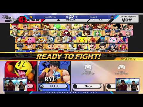 The Smash Lab 104 Losers Quarters - RaveRemix (Pac-Man) vs Ronald (Ryu)