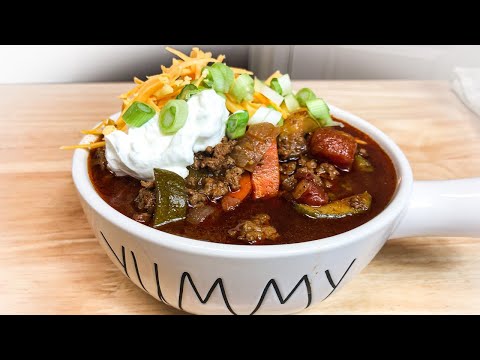 BEST CROCK POT CHILI WITH NO BEANS | SIMPLE RECIPE