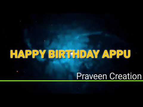 Happy birthday appu,