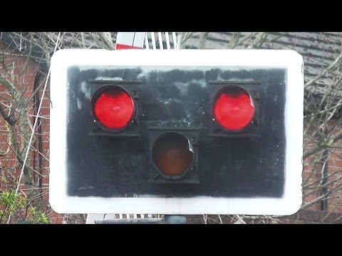 Level Crossing at Sandymount, Dublin - 2 x 8300 Class Dart Trains