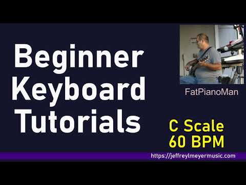 Beginner Keyboard Tutorial - Lesson 1 - C Scale - 60BPM