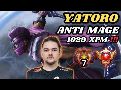🔥 YATORO Anti Mage Carry Highlights Grandmaster Tier GODLIKE 🔥 1029 XPM YATOROGOD - Dota 2