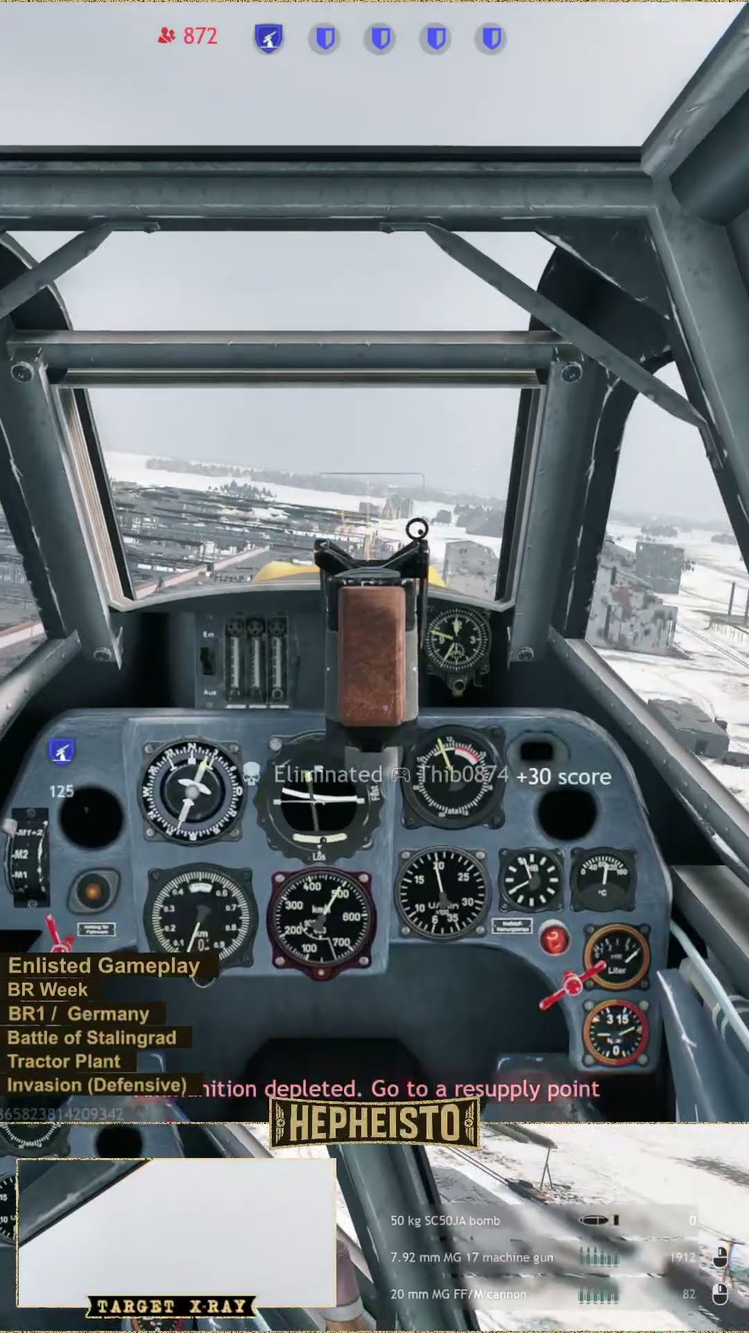 Pilot eliminates Infantry with 50kb bomb