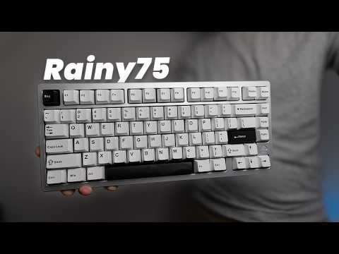 KEEBMONKEY WOBKEY Rainy 75 CNC Aluminum HMX/JWK/Cocoa Switches Triple-Mode Connectivity Mechanical Keyboard,RGB/FR4/Silver SUS304/7000mAh/SHHH Switch (Pro - Black(Silent Shhh Switch)) video review thumbnail