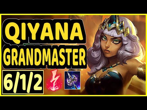 JUSTICE (QIYANA) - 6/1/2 KDA MID GAMEPLAY - KR Ranked GRANDMASTER