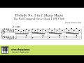 Prelude No. 3 in C Sharp Major, The Well Tempered Clavier Book I BWV 848 | Sheet Music + Tutorial