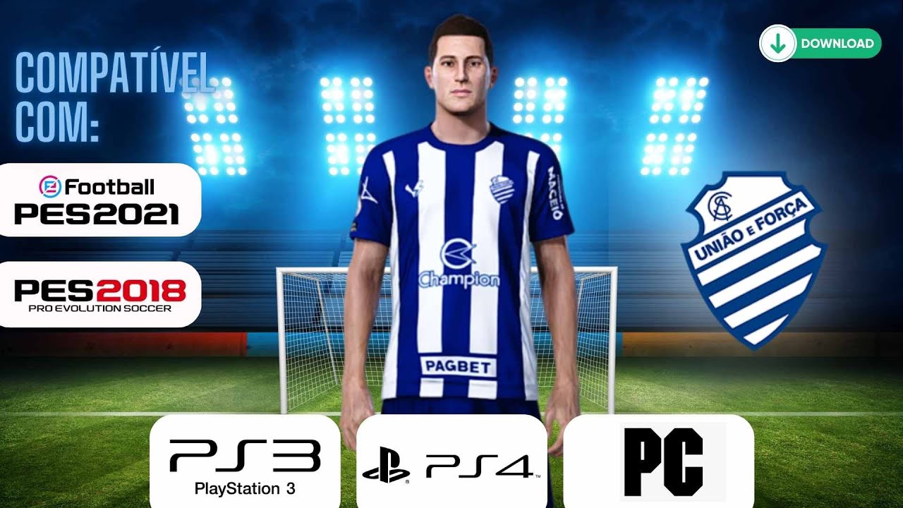 Kit do uniforme do CSA Alternativo 23/24 para PES2018 e PES2021 (Ps3, PC, Ps4 e Ps5)