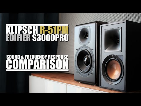Klipsch R-51PM  vs  Edifier S3000Pro  ||  Sound & Frequency Response Comparison