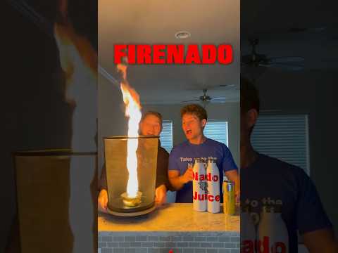 FIRE TORNADO IN A TRASH CAN 🔥🌪️ #tornado #experiment #fire