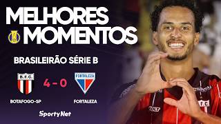 PASSEIO DA PANTERA EM SÃO PAULO ABRINDO A SERIE B! Melhores Momentos - Botafogo SP 4 x 0  Fortaleza