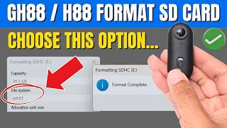 How to Format SD Card for H88 Camera