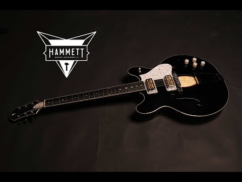 Hammett H780 'Black Pearl' 2022 Black-Burst / ES-330 / Harmony H77 image 21