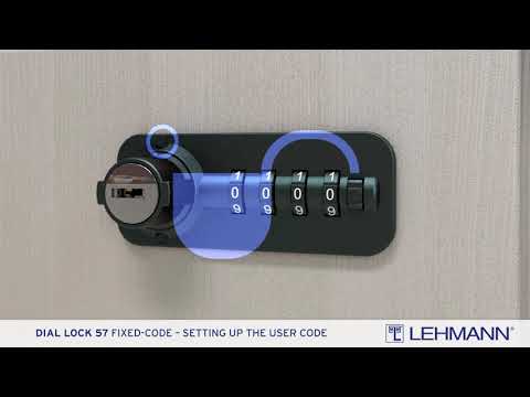 Serrure à code avec pêne à ressort - Dial Lock 58.4 Free code LEHMANN