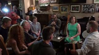 Session at Tigh Ruairi, Helen Flaherty singing, #Craiceann Bodhrán Festival 2016