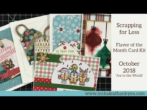 Scrapping for Less Reveal and Cards! | Flavor of the Month Card Kit | October 2018