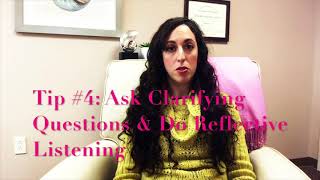 How can you communicate with someone who is panicking?