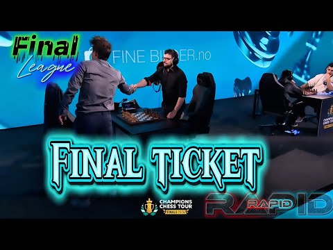 Final ticket!!! Magnus Carlsen Vs Vachier Lagrave, Maxime || Champions Chess Tour (CCT) 2024