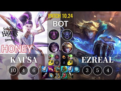 SHG Honey Kai'Sa vs Ezreal Bot - KR Patch 10.24