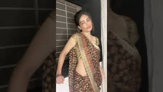 Indian hot aunty sexy saree expression Instagram v