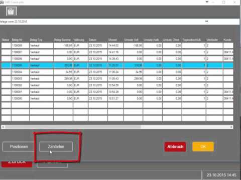 Zahlarten in der Belegübersicht  / DdD COWIS POS – Warenwirtschaft, Kassensoftware & E-Commerce