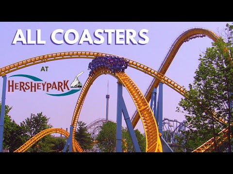 All Coasters at Hershey Park + On-Ride POVs - Front Seat Media Video