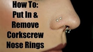 How To: Put In & Take Out Cork Screw Nose Studs.
