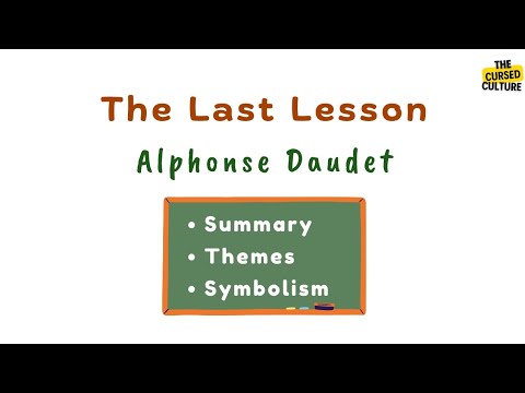 THE LAST LESSON by ALPHONSE DAUDET Explained