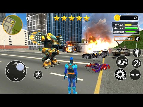 Captain Hero Ninja Gangster City - Rope Frog Ninja Hero Strange Gangster Vegas | Android GamePlay
