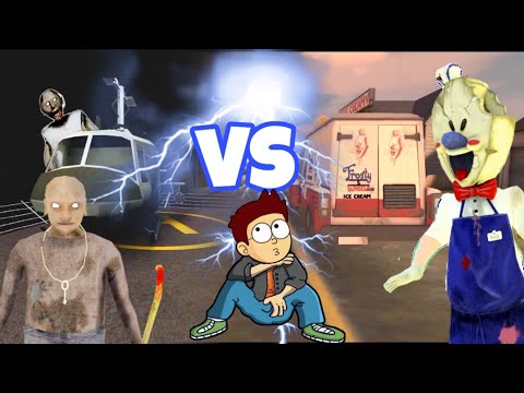 Ice scream 3 vs Granny Chapter Two | Shiva and Kanzo Gameplay