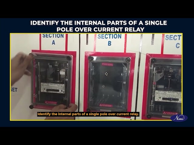 Identify various parts of relay and ascertain the operation