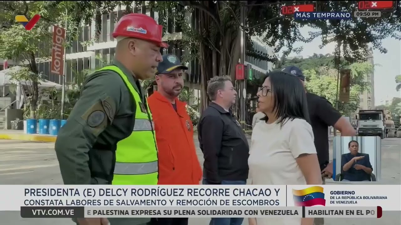 Delcy Rodríguez recorrió Chacao y Altamira para constatar daños, 26 de junio de 2026