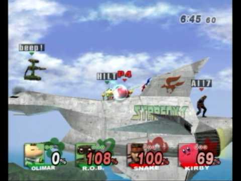 VGBC Indianapolis Chudat (Kirby) and Ally(Snake) vs, Hilt (Olimar) and Mr. Eric (ROB) 2 - SSBB