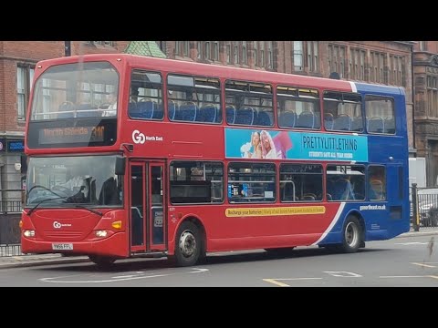 Empty Top Deck Go North East YN56 FFL/6171-Scania N94UB/Scania Omnidekka