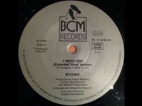 B.V.S.M.P. - I Nedd You (Extended Vocal Version)