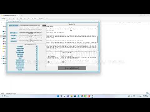 How to use windows registry analysis tool