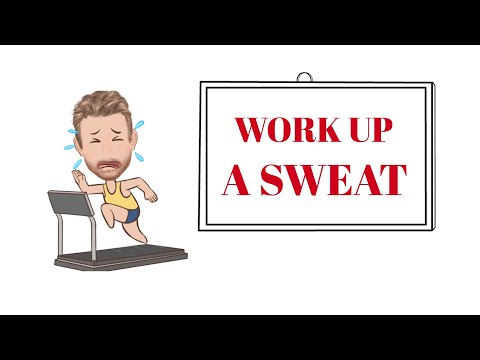 English Tutor Nick P Idioms (496) Work Up a Sweat - Origin - Animated
