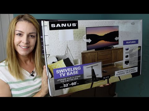 Swivel Floor Mount TV Stand for 40-80 Inch TVs, Movable and Height Adjustable Tall TV Stand with Power Outlet for Bedroom, Office video review thumbnail