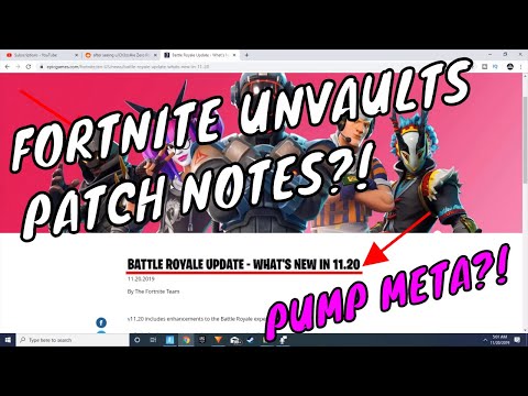 PATCH NOTES ARE BACK! HEAVY TAC NERF?! (Fortnite v11.20 Patch Notes)