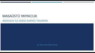 Indesign ile Dergi Kapağı Tasarımı