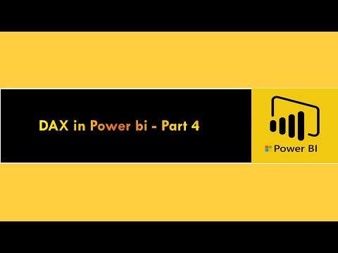 DAX in Power bi - Part 4