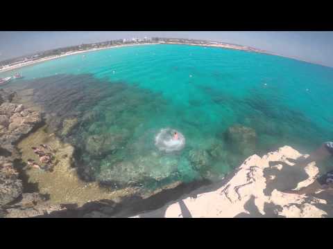 Jumping in the water, Nissi Beach 2015 June