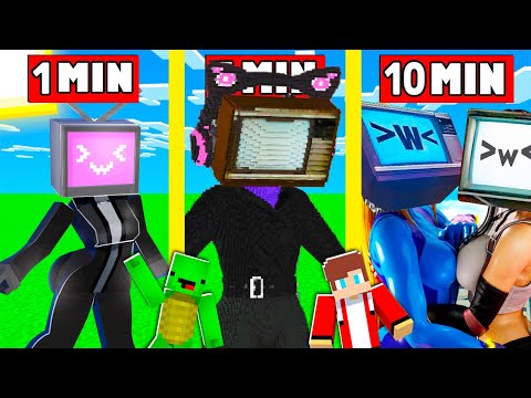 Noob Hamster - TV WOMAN SKIBIDI TOILET BUILD BATTLE - How to build TV WOMAN In Minecraft - Maizen Mizen Mazien